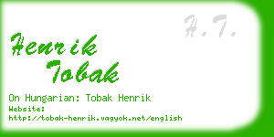 henrik tobak business card